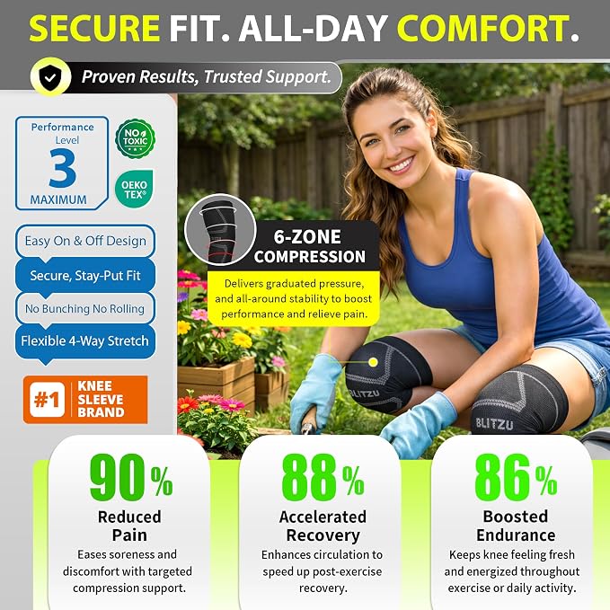 Knee Brace Men & Women, Knee Compression Sleeve Support Wrap Tendonitis S | 2 Pack, Joint & Patella Stabilization, Arthritis Pain Relief, Meniscus Tear, ACL Injury Recovery, Running, Sports, Workout