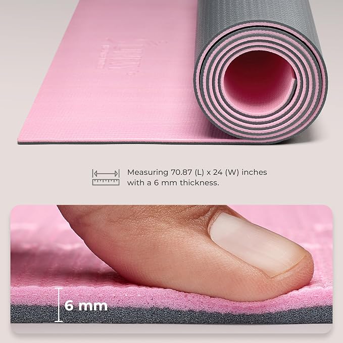 Sunny Health & Fitness Exercise Yoga Mats - Non-Slip Support for Home & Gym