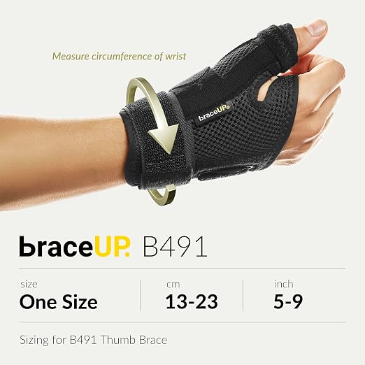 BraceUP Thumb Splint Brace Right Left Hand Women and Men, Spica Splint, CMC Thumb Brace with Thumb Support, for Arthritis, Tendonitis, Carpal Tunnel Pain Relief and Thumb Sprain (Pink)