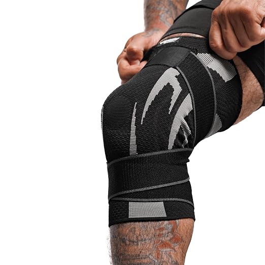 Anaconda Fightwear Knee Brace for Men and Women – Adjustable Knee Compression Sleeve with Gel Pad for Shock Absorption & Joint Support – Non-Slip Wrap for Athletic Training & Sports – 2 Pack, X-Small
