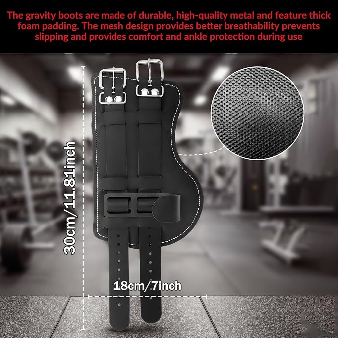 Mesh Anti Gravity Inversion Boots for Hanging Upside Down,Inversion Boots for Inversion Decompression Stretching and Abdominal Exercise,Strength Training Inversion Equipment for Home Gym