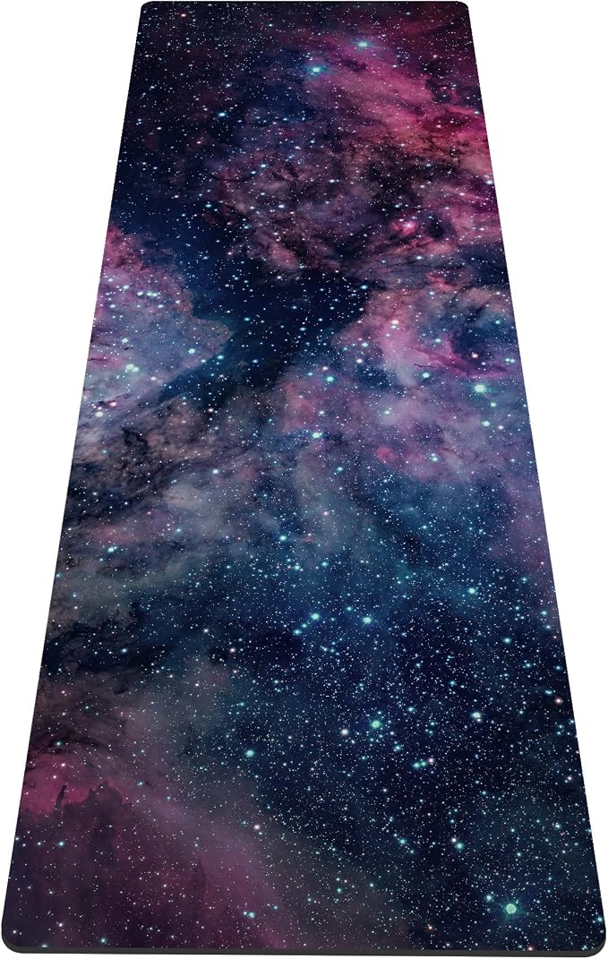 nuveti Yoga Mat Print Extra Thick TPE Non Slip Fitness Exercise Mat with Carrying Bag,72"x24" Extra Thick 6MM Exercise & Workout Mat for Yoga, Pilates Fitness and Floor Exercises