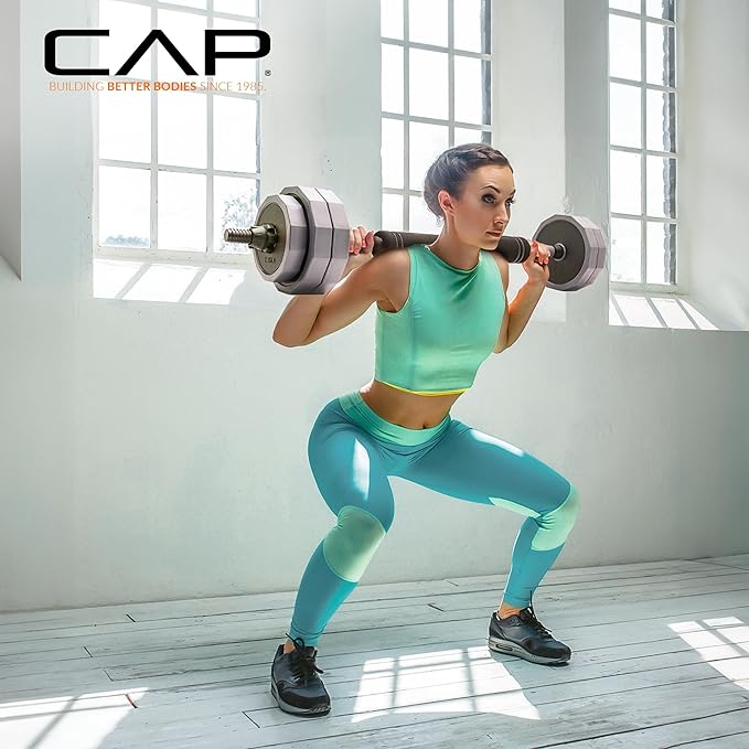CAP Adjustable Weight Set, Multi-Use Adjustable Dumbbell Set for Home Gym Strength Training, Quick Change Free Weights System, Compact Workout Equipment, Multiple Weight Options
