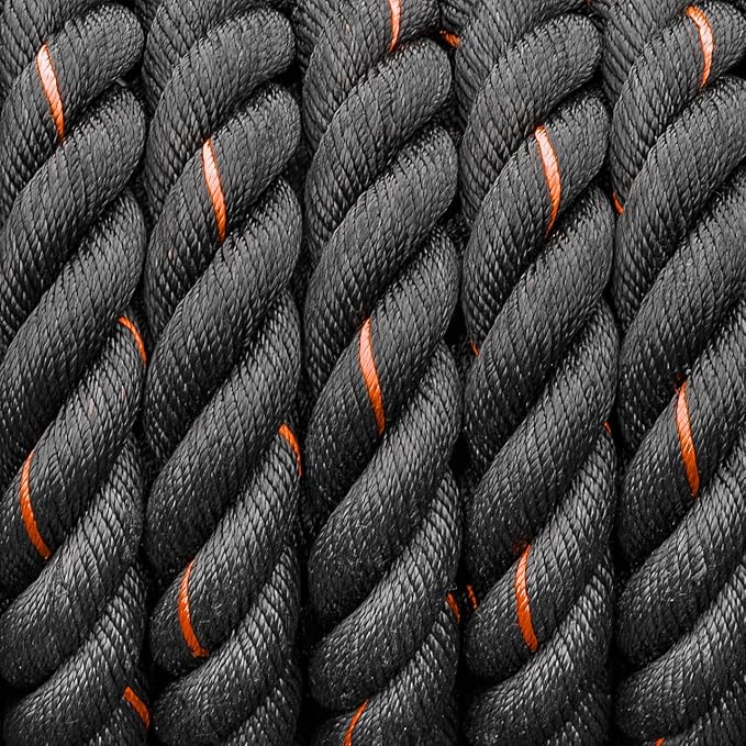 METIS Battle Ropes – Durable Fitness Ropes for Strength Training, 30ft/40ft/50ft Options – Ideal for Home Workouts & Gyms with Anti-Fray Handles