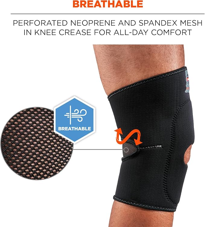 Ergodyne ProFlex 615 Knee Sleeve, Black, X-Large