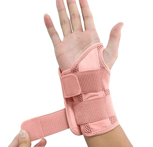 NuCamper Wrist Brace Carpal Tunnel Right Left Hand for Men Women, Night Wrist Sleep Supports Splints Arm Stabilizer with Compression Sleeve Adjustable Straps,for Tendonitis Arthritis Pain Relief