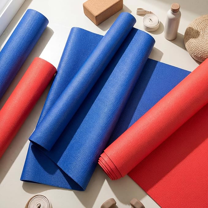Amylove 12 Pieces Yoga Mats Bulk 68x24x0.12 Inch Exercise Non Slip Fitness Workout Mats for Women Men Home Workout Gym Yoga