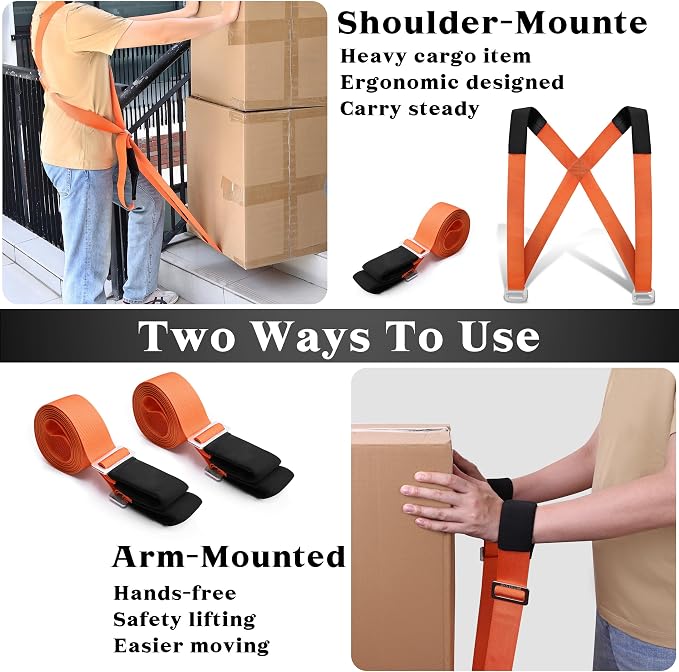 DEYACE Moving Straps 2-Person Lifting Straps for Moving Item up to 800 lbs