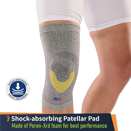 Comforband Premium Recovery Knee Compression Support – Germanium & Bamboo Charcoal Infused Knee Brace for Improved Circulation, Joint Stability, and Pain Relief (Small)