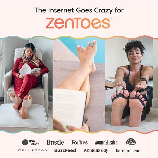 ZenToes Achilles Tendon Support Sleeve, Padded Compression Sock, 1 Pair | Gel pad cushions the heel, for Achilles tendonitis, Haglund's bump & bursitis discomfort. Washable, fits in shoes