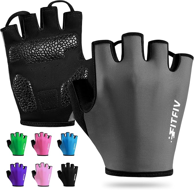 Cycling Gloves for Men Women, Half-Finger for Bike, Gym, Weight Lifting, Workout, Riding, Outdoor Sports