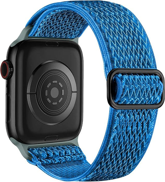 Lerobo Stretchy Nylon Solo Loop Band, Compatible with Apple Watch Series 11 10 9 8 7 6 5 4 3 SE3/2/1 Ultra3/2/1, Adjustable Strap for iwatch Band 44mm 45mm 46mm 49mm 42mm 40mm 41mm 38mm for Women Men