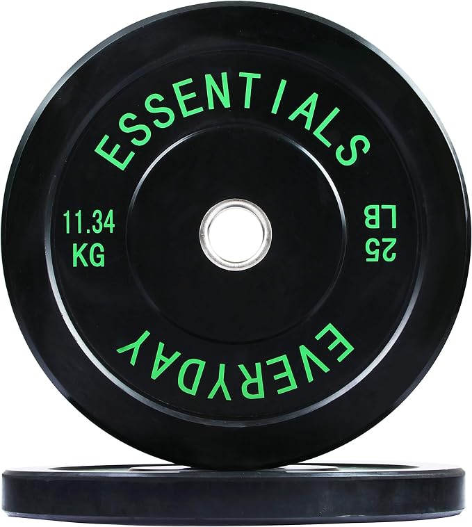 BalanceFrom Color Coded Olympic Bumper Plate Weight Plate with Steel Hub