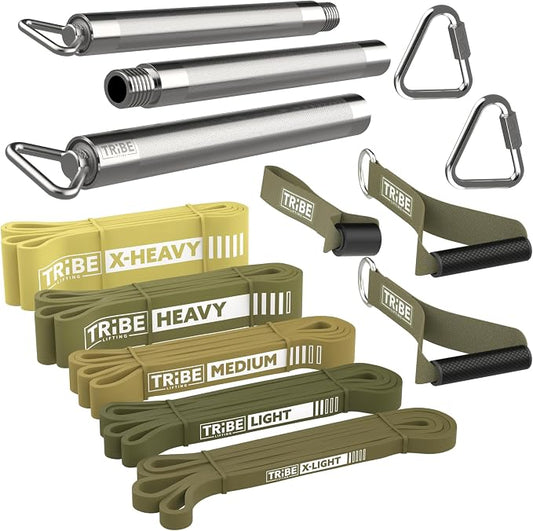 Long Resistance Bands Set, 5 Pull Up Assistance Bands for Working Out | 5 resistance levels, natural latex construction, exercise bands for strength training, stretching and physical therapy