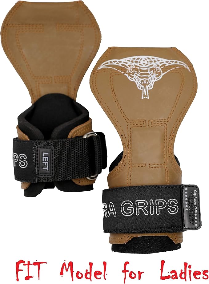 Cobra Grips Weight Lifting Gloves with Adjustable Neoprene Padded Wrist Wraps - Heavy Duty Alternative to Power Lifting Hooks for Deadlifts