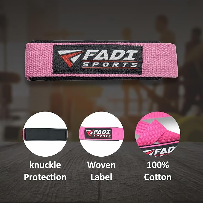 Lifting Wrist Straps for Weightlifting, Bodybuilding, Powerlifting & Deadlifts – 24 Inch Cotton Straps with Padded Neoprene for Strength Training & Grip Support