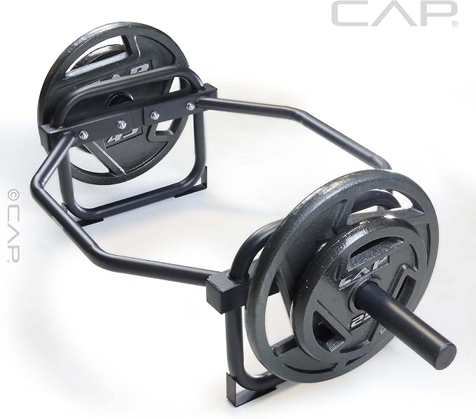 CAP Olympic Trap & Shrug Bar with Elevated Grip, 500-Lb Capacity