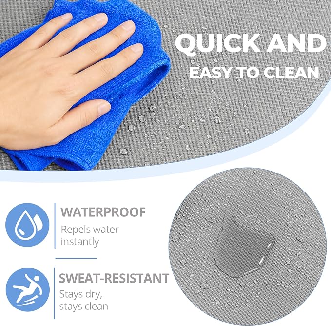 HulkFit Puzzle Exercise Mat, 1/2 Inch EVA Interlocking Foam Gym Flooring for Home Gym, Garage, Apartments, Shock-Absorbing Floor Tiles Workout Mat for Workout Equipment, MMA, Gymnastics, 6 Tiles