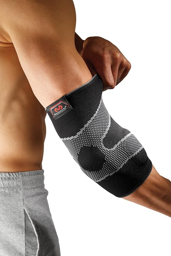 McDavid Elbow Compression Sleeve, Breathable relief from Arthritis, Bursitis, Tendonitis, Golfer’s elbow and Tennis elbow, Includes Single Sleeve