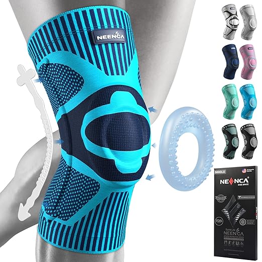 NEENCA Knee Braces for Knee Pain Relief, Compression Knee Sleeves with Patella Gel Pad & Side Stabilizers, Knee Support for Weightlifting, Running, Workout, Arthritis, Meniscus Tear, Men Women. ACE-53 | Patented Patella Gel Pad & Side Stabilizers, Comp...