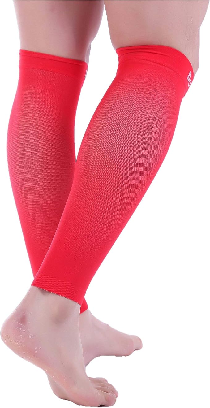 Doc Miller Compression Calf Sleeve for Men & Women, 20-30mmHg | Graduated Support for Running, Shin Splints, Calf Strain, Knee High, Small to 6XL Plus Size