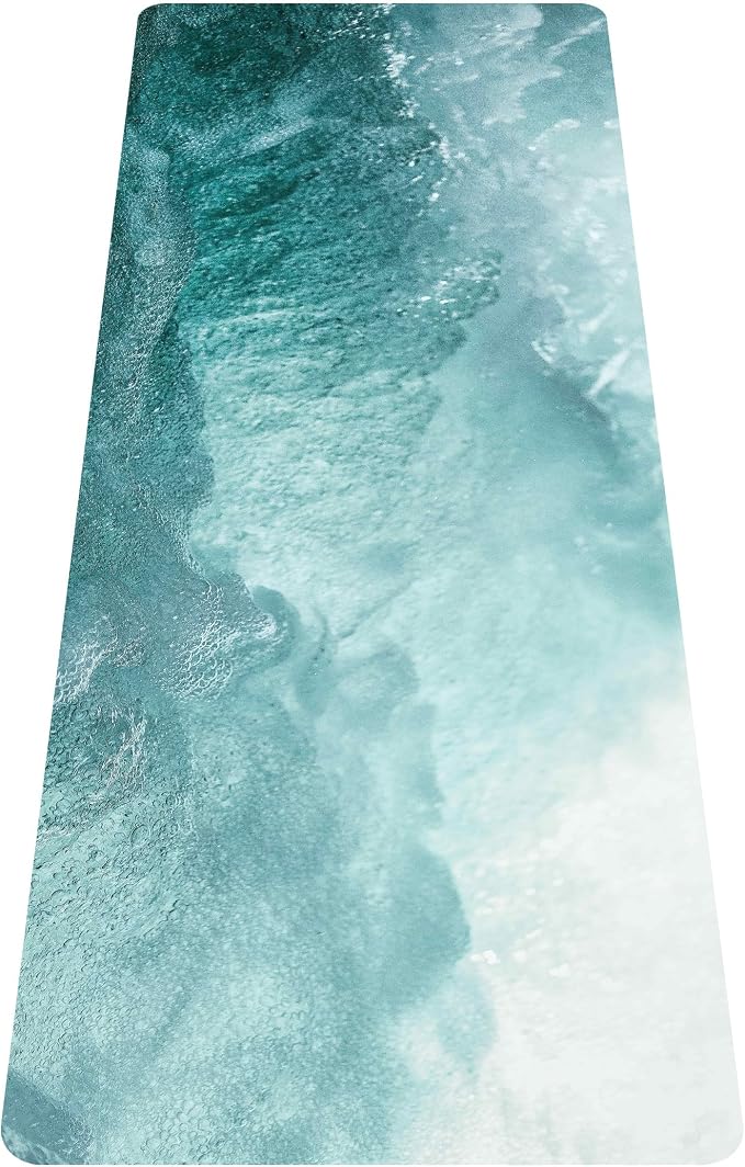 nuveti Printed Travel Yoga Mat 1/16 Inch Thick Non Slip Fitness Workout Mat | with Carrying Bag, Foldable Lightweight Suede & Natural Rubber Yoga Mat for Yoga Pilates and Fitness 72" L x 24" W x 1.5mm