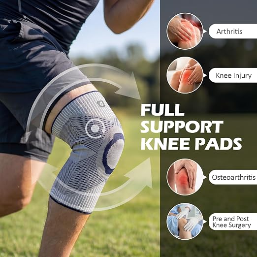 GOOGAH Knee Brace for Women Men - Knee Compression Sleeve for Knee Pain Relief, Arthritis, Meniscus Tear, ACL & MCL Support (2 Pack)
