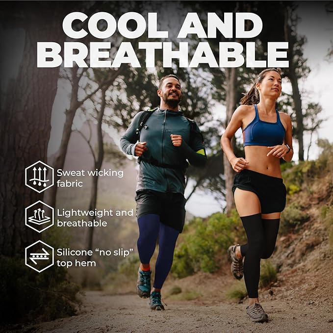 Tough Outdoors Leg Compression Sleeve - Leg Sleeves for Men & Women - Compression Calf Sleeves - Basketball Football Cycling