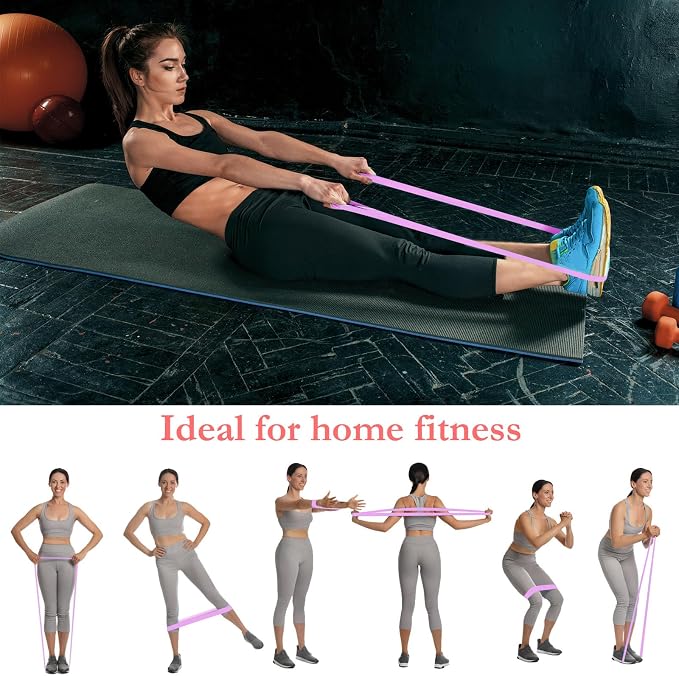 Foilswirl 8 Pcs Resistance Bands for Working Out | Pull Up Assistance Bands, Fitness, Full-body Training, Physical Therapy and Stretch Workout for Men, Women, Home, Outdoor