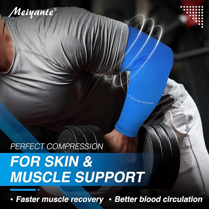 Cooling Arm Sleeves for Men & Women, UPF 50+ UV Protection | Wrist-length UPF 50+ arm sleeves for work, driving, gardening and sports; 88% nylon/12% spandex; 1 pair.