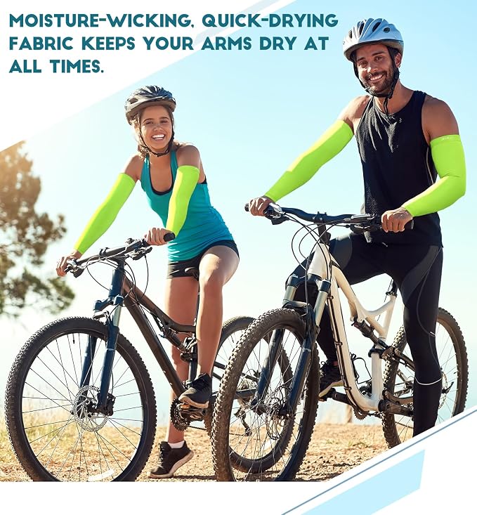 HiRui Arm Compression Sleeves for Men Women Youth, UV Protection 20-30mmHG Support Tattoo Cover, Breathable Moisture-Wicking