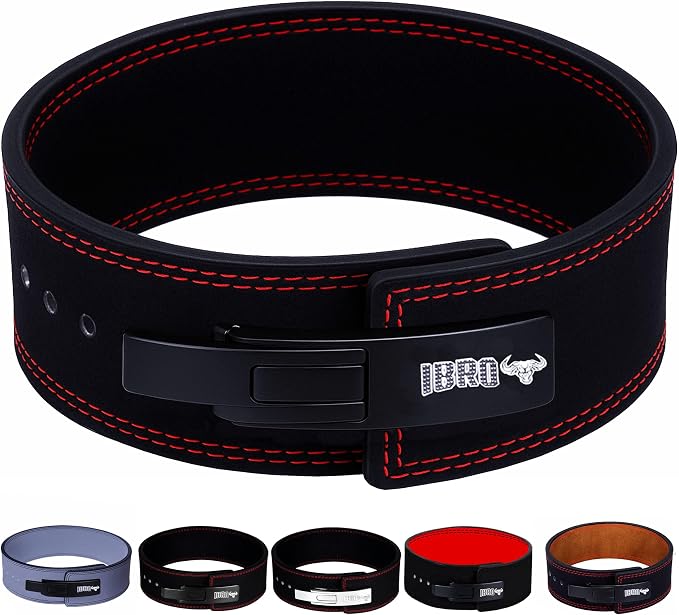 IBRO Powerlifting Lever Gym Belt – Power 8MM, 10MM or 13MM Extreme Heavy Duty Genuine Leather Belts - Squats Deadlifts Bodybuilding Weight Lifting IPF Power Lifting Strongman for Men
