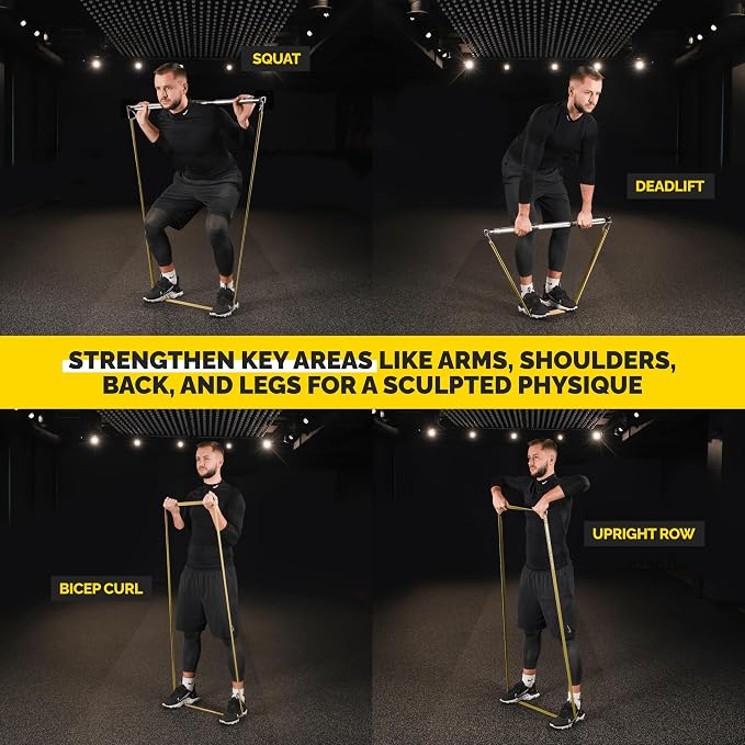 Long Resistance Bands Set, 5 Pull Up Assistance Bands for Working Out | 5 resistance levels, natural latex construction, exercise bands for strength training, stretching and physical therapy