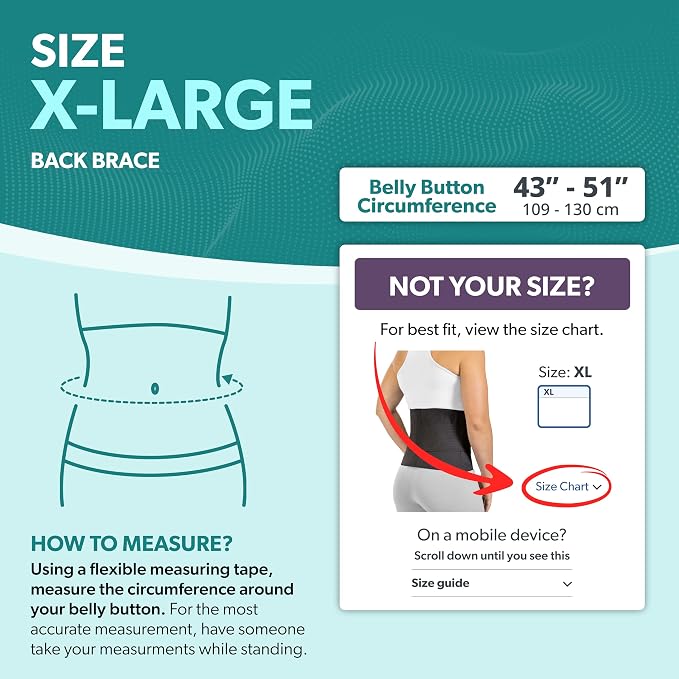BraceAbility Elastic Low Back Brace - Compression Lower Back Support Belt for Sciatica, Heavy Lifting at Work, Herniated Disc, Workouts, Sleeping, Lumbar Support, Back Pain in Women and Men (XL)