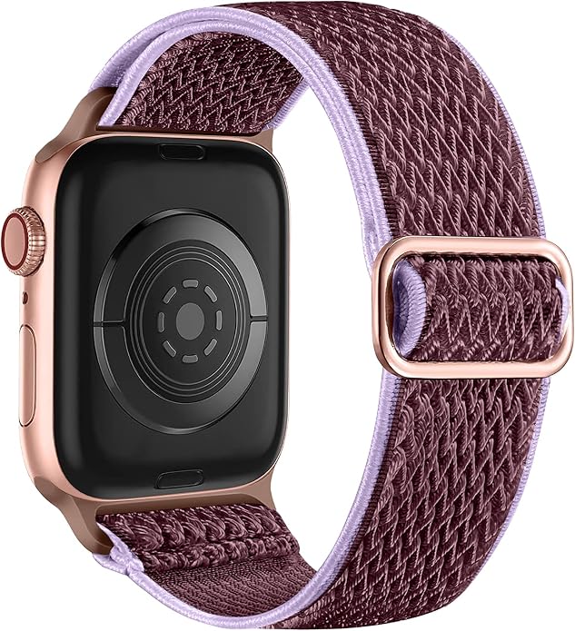 Lerobo Stretchy Nylon Solo Loop Band, Compatible with Apple Watch Series 11 10 9 8 7 6 5 4 3 SE3/2/1 Ultra3/2/1, Adjustable Strap for iwatch Band 44mm 45mm 46mm 49mm 42mm 40mm 41mm 38mm for Women Men