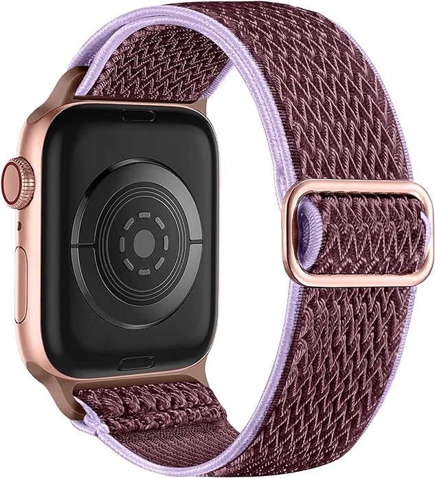 Lerobo Stretchy Nylon Solo Loop Band, Compatible with Apple Watch Series 11 10 9 8 7 6 5 4 3 SE3/2/1 Ultra3/2/1, Adjustable Strap for iwatch Band 44mm 45mm 46mm 49mm 42mm 40mm 41mm 38mm for Women Men