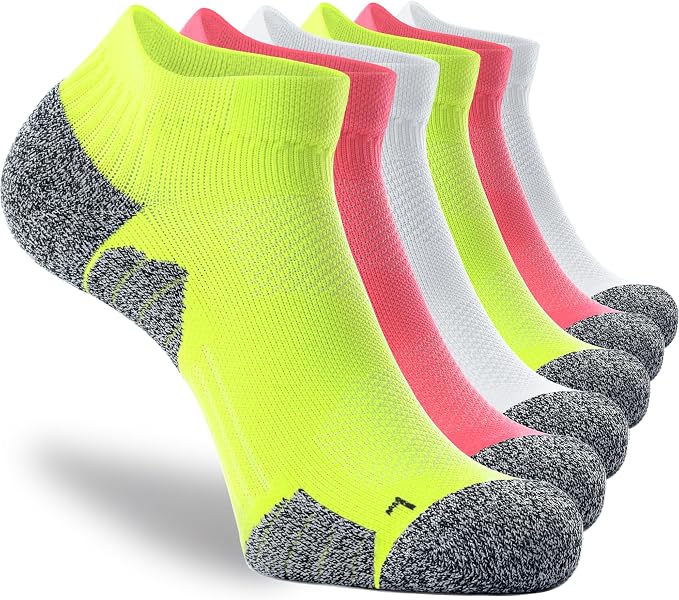 CWVLC Unisex Cushioned Compression Athletic Ankle Socks Multipack