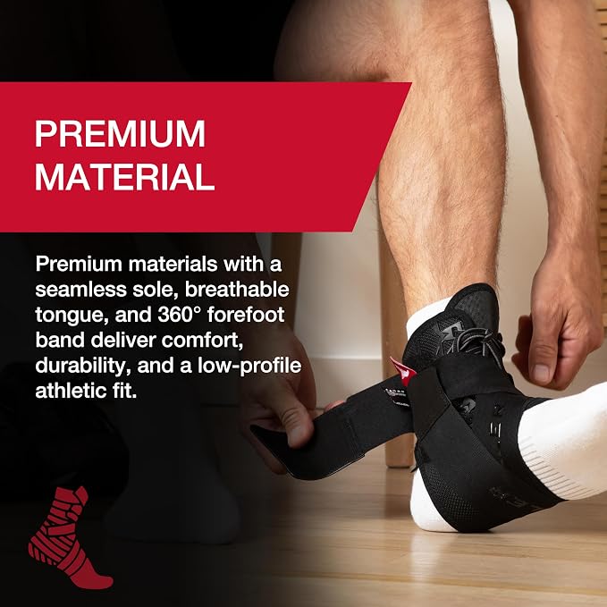 MUELLER Sports Medicine The One Ankle Brace Premium, Ankle Pain Relief Support for Men and Women, Ideal for Sprains, Strains, Arthritis, Black