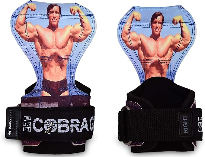 Cobra Grips Weight Lifting Gloves with Adjustable Neoprene Padded Wrist Wraps - Heavy Duty Alternative to Power Lifting Hooks for Deadlifts