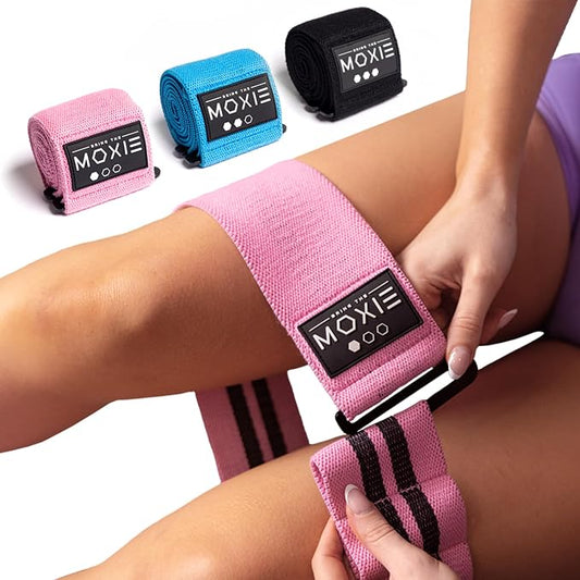Adjustable Non-Slip Fabric Resistance Bands Set of 3 – Ideal for Legs, Glutes, and Full Body Workouts – Premium Fitness Bands for Women & Men – Bring The Moxie