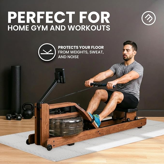 bemaxx Gym Mats Set - 18 pcs EVA Interlocking Foam Floor Tiles (12.6"x12.6"x0.4") 18sqft Protective Gym Flooring Sports Home Workout Exercise Mats Puzzle Garage Fitness Play-Room Pool Treadmill Bike
