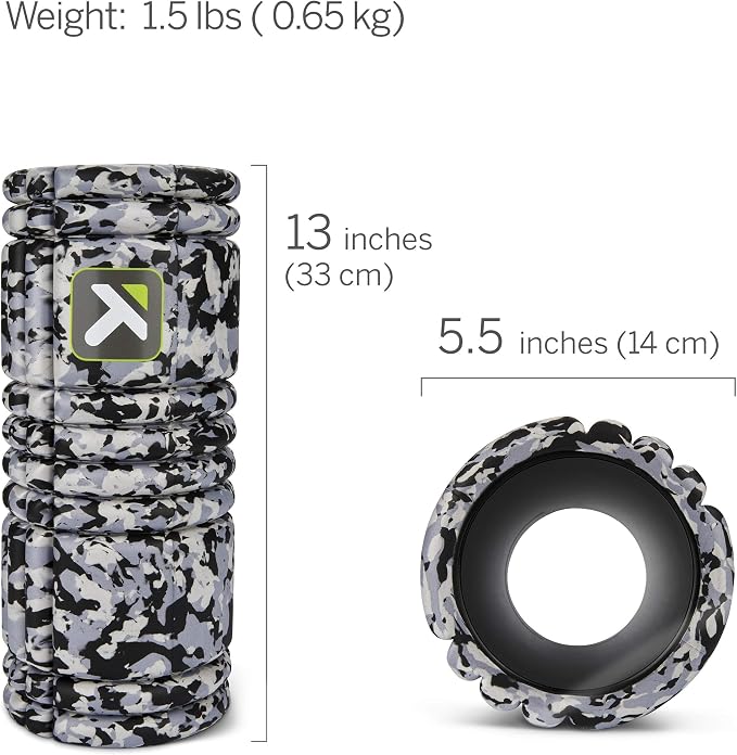 TRIGGERPOINT Performance Therapy Grid Foam Roller for Exercise, Deep Tissue Massage and Muscle Recovery, Original (13-Inch), Grey Camo