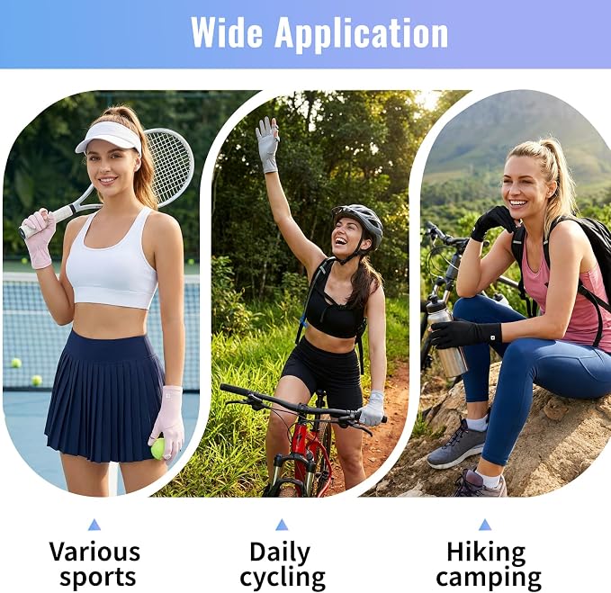 Women Driving Gloves, UV Protection Sun Gloves, Touchscreen Full Finger | UPF 50+ fabric blocks 99% UV rays, protecting hands during driving, cycling, fishing, hiking and outdoor activities