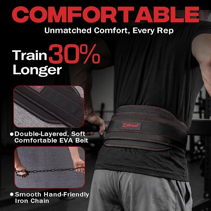 Weightlifting Dip Belt with Chain, Heavy Duty 550-650 lbs Capacity, for Dips and Pull-ups