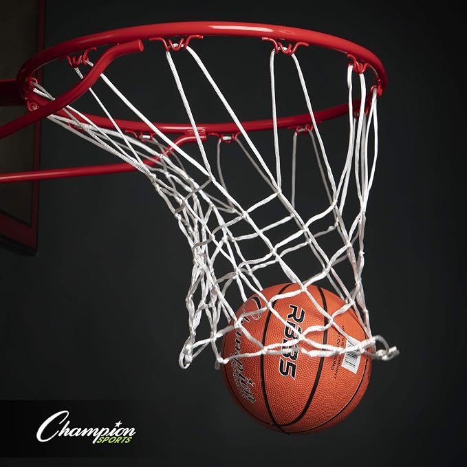 Champion Sports Rubber Basketballs – Durable Indoor & Outdoor Training & Recreational Game Balls, Multiple Sizes & Colors