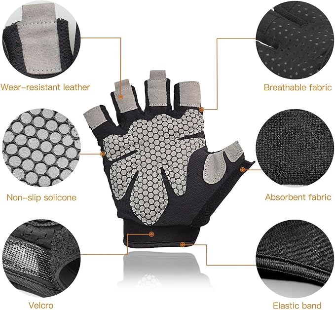 Workout Gloves Weight Lifting Gloves Palm Support Protection for Men Women, Exercise Gloves Sports for Training, Fitness, Gym,
