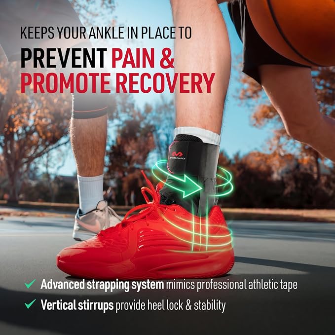 McDavid Ankle Brace Ultralight for Sprained Ankle, Figure 8 Ankle Braces, Lace up Ankle Brace, Ankle Braces for Men and Women, Ankle Support Brace and Stabilizer