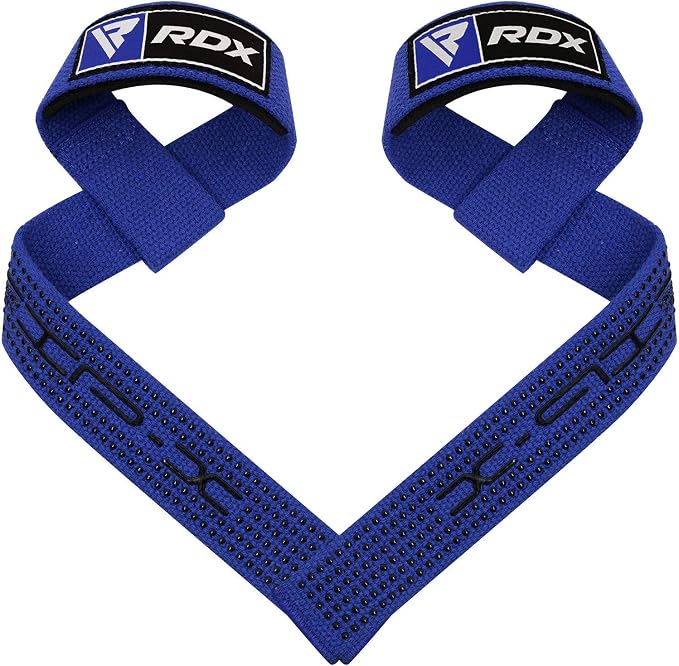RDX Lifting Straps for Weightlifting –100% Cotton Heavy Duty Gym Wrist Strap with 5MM Neoprene Padding, 60CM Anti-Slip Hand Grip Wraps for Deadlifts Powerlifting Workouts Strength Training, Men Women
