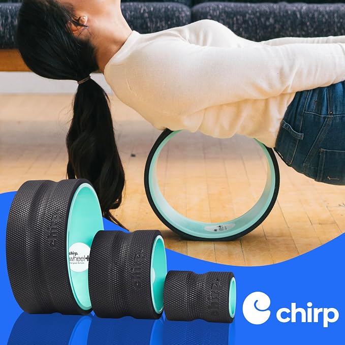 Chirp Wheel+ Foam Roller 3-Pack, Back & Neck Pain Relief, Mint | Back Roller Wheel Set, Foam Roller for Back Pain, Spine Decompression, 4/6/10 in, Neck and Muscle Recovery