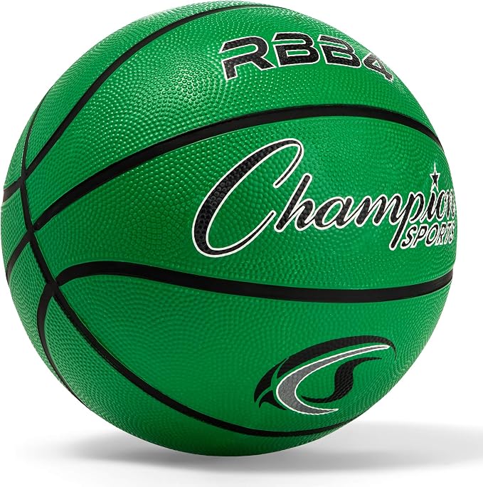 Champion Sports Rubber Basketballs – Durable Indoor & Outdoor Training & Recreational Game Balls, Multiple Sizes & Colors